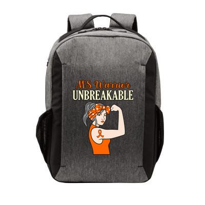Ms Warrior Unbreakable Multiple Sclerosis Awareness Graphic Great Gift Vector Backpack