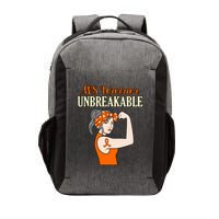 Ms Warrior Unbreakable Multiple Sclerosis Awareness Graphic Great Gift Vector Backpack