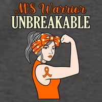 Ms Warrior Unbreakable Multiple Sclerosis Awareness Graphic Great Gift Vector Backpack
