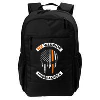 Ms Warrior Unbreakable Skull Multiple Sclerosis Awareness Funny Gift Backpack