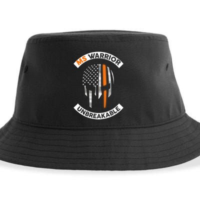 Ms Warrior Unbreakable Skull Multiple Sclerosis Awareness Funny Gift Sustainable Bucket Hat