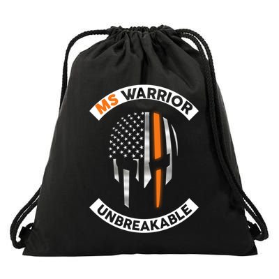 Ms Warrior Unbreakable Skull Multiple Sclerosis Awareness Funny Gift Drawstring Bag