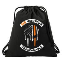 Ms Warrior Unbreakable Skull Multiple Sclerosis Awareness Funny Gift Drawstring Bag