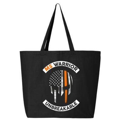 Ms Warrior Unbreakable Skull Multiple Sclerosis Awareness Funny Gift 25L Jumbo Tote