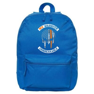 Ms Warrior Unbreakable Skull Multiple Sclerosis Awareness Funny Gift 16 in Basic Backpack