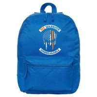 Ms Warrior Unbreakable Skull Multiple Sclerosis Awareness Funny Gift 16 in Basic Backpack