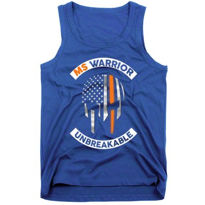 Ms Warrior Unbreakable Skull Multiple Sclerosis Awareness Funny Gift Tank Top
