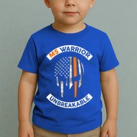 Ms Warrior Unbreakable Skull Multiple Sclerosis Awareness Funny Gift Toddler T-Shirt