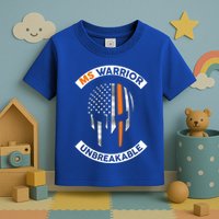 Ms Warrior Unbreakable Skull Multiple Sclerosis Awareness Funny Gift Toddler T-Shirt
