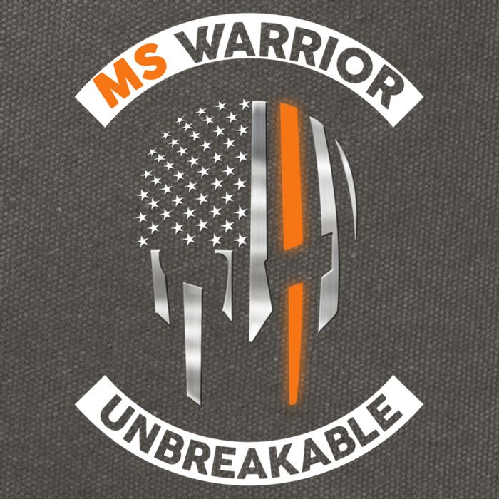 Ms Warrior Unbreakable Skull Multiple Sclerosis Awareness Funny Gift Cotton Canvas Backpack