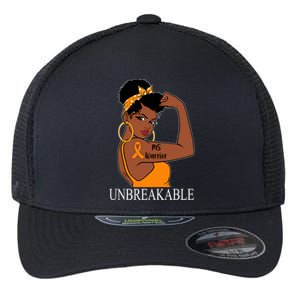 Ms Warrior Unbreakable Multiple Sclerosis Awareness Black Women Flexfit Unipanel Trucker Cap