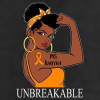 Ms Warrior Unbreakable Multiple Sclerosis Awareness Black Women Adult Drive Performance Visor