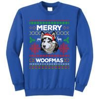 Merry Woofmas Ugly Sweater Christmas Siberian Husky Lover Gift Sweatshirt