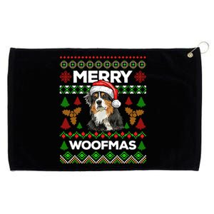 Merry Woofmas Ugly Sweater Christmas Australian Shepherd Gift Grommeted Golf Towel