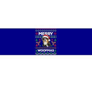 Merry Woofmas Ugly Sweater Christmas Australian Shepherd Gift Bumper Sticker