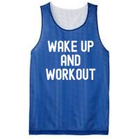 Men Wake Up And Workout Gift Mesh Reversible Basketball Jersey Tank