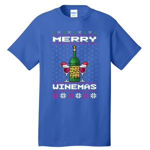 Merry Winemas Ugly Christmas Fun Gift Tall T-Shirt