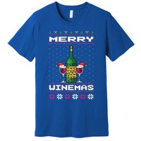 Merry Winemas Ugly Christmas Fun Gift Premium T-Shirt