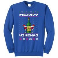 Merry Winemas Ugly Christmas Fun Gift Tall Sweatshirt