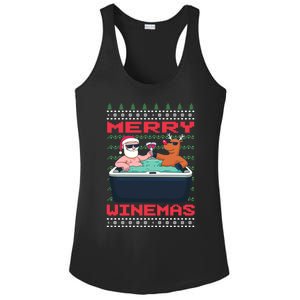 Merry Winemas Ugly Christmas Gift Ladies PosiCharge Competitor Racerback Tank