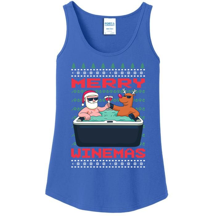 Merry Winemas Ugly Christmas Gift Ladies Essential Tank