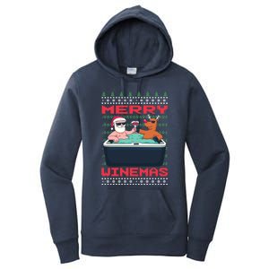 Merry Winemas Ugly Christmas Gift Women's Pullover Hoodie