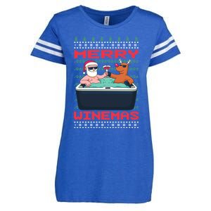 Merry Winemas Ugly Christmas Gift Enza Ladies Jersey Football T-Shirt