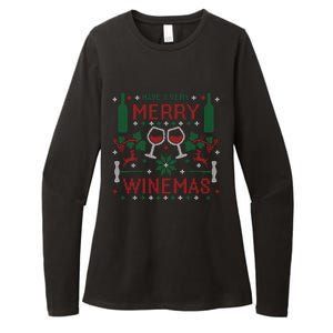 Merry Winemas Ugly Christmas Party Wine Lover Gift Great Gift Womens CVC Long Sleeve Shirt