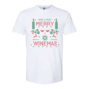 Merry Winemas Ugly Christmas Party Wine Lover Gift Great Gift Softstyle CVC T-Shirt