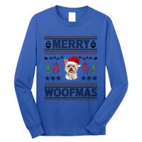 Merry Woofmas Ugly Christmas Yorkie Xmas Party Gift Long Sleeve Shirt