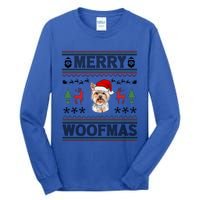 Merry Woofmas Ugly Christmas Yorkie Xmas Party Gift Tall Long Sleeve T-Shirt