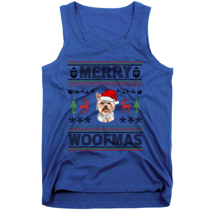 Merry Woofmas Ugly Christmas Yorkie Xmas Party Gift Tank Top