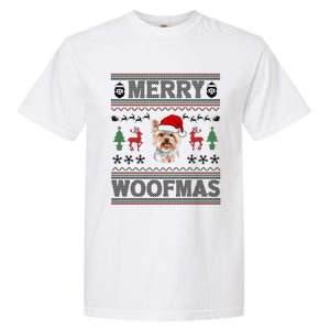 Merry Woofmas Ugly Christmas Yorkie Xmas Party Gift Garment-Dyed Heavyweight T-Shirt