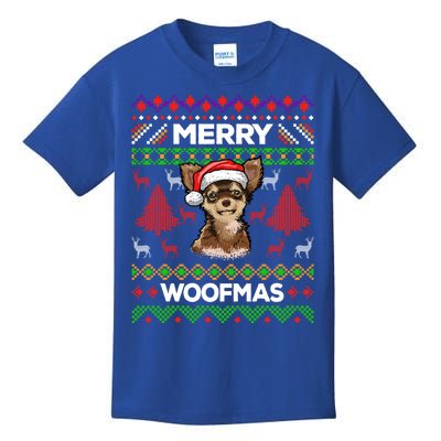 Merry Woofmas Ugly Sweater Christmas Chihuahua Lover Gift Cool Gift Kids T-Shirt