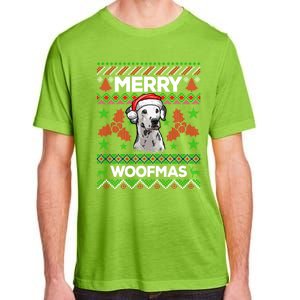 Merry Woofmas Ugly Sweater Christmas Dalmatian Lover Gift Adult ChromaSoft Performance T-Shirt