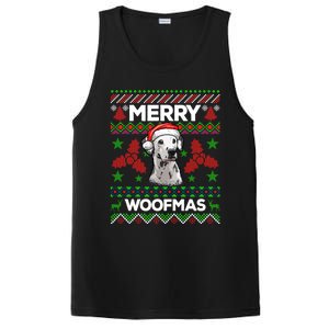 Merry Woofmas Ugly Sweater Christmas Dalmatian Lover Gift PosiCharge Competitor Tank