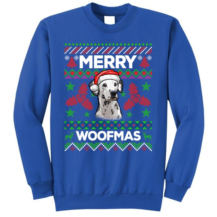 Merry Woofmas Ugly Sweater Christmas Dalmatian Lover Gift Sweatshirt