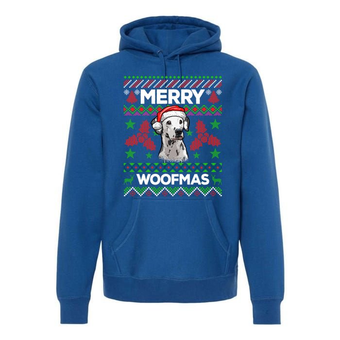 Merry Woofmas Ugly Sweater Christmas Dalmatian Lover Gift Premium Hoodie