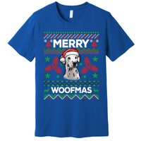 Merry Woofmas Ugly Sweater Christmas Dalmatian Lover Gift Premium T-Shirt