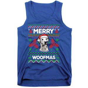 Merry Woofmas Ugly Sweater Christmas Dalmatian Lover Gift Tank Top