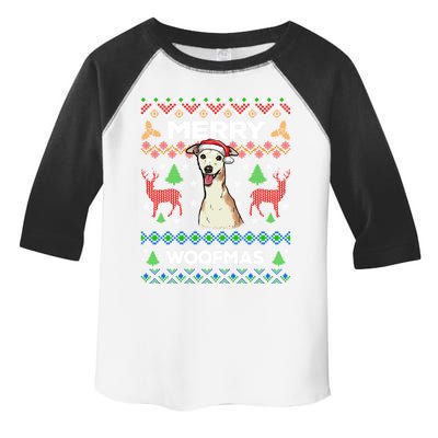 Merry Woofmas Ugly Sweater Christmas Greyhound Lover Gift Cute Gift Toddler Fine Jersey T-Shirt