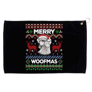 Merry Woofmas Ugly Sweater Christmas Poodle Lover Gift Grommeted Golf Towel