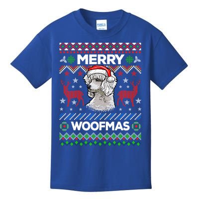 Merry Woofmas Ugly Sweater Christmas Poodle Lover Gift Kids T-Shirt