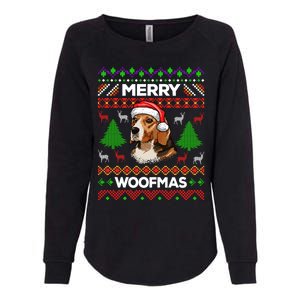 Merry Woofmas Ugly Christmas Beagle Lover Gift Womens California Wash Sweatshirt