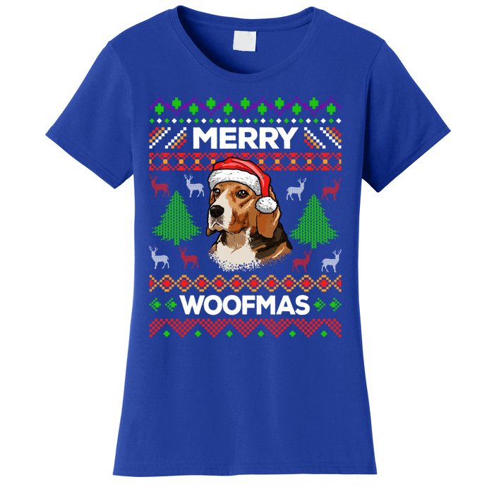 Merry Woofmas Ugly Christmas Beagle Lover Gift Women's T-Shirt