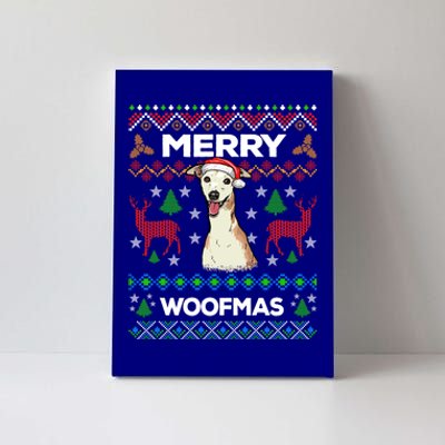 Merry Woofmas Ugly Sweater Christmas Greyhound Lover Gift Great Gift Canvas