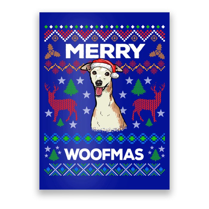 Merry Woofmas Ugly Sweater Christmas Greyhound Lover Gift Great Gift Poster