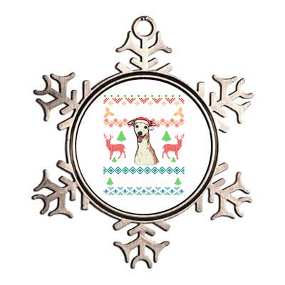 Merry Woofmas Ugly Sweater Christmas Greyhound Lover Gift Great Gift Metallic Star Ornament