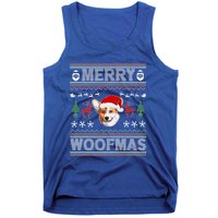 Merry Woofmas Ugly Christmas Corgi Xmas Party Cute Gift Tank Top