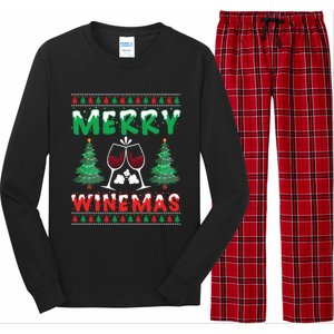 Merry Winemas Ugly Christmas Great Gift Long Sleeve Pajama Set